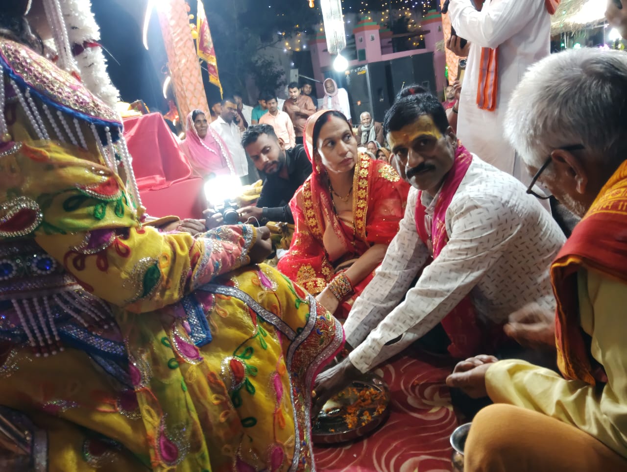 हरसिंगपट्टी में श्रीमद्भागवत कथा का छठा दिवस